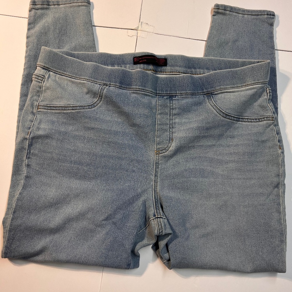 No Boundaries Super High Rise Pull On Skinny Women's size XXXL 21 Blue Jeans